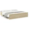 Image de vidaXL Cadre de lit avec tiroirs sans matelas chÃªne sonoma 180x200 cm