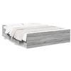 Image de vidaXL Cadre de lit avec tiroirs sans matelas sonoma gris 160x200 cm