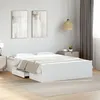 Image de vidaXL Cadre de lit avec tiroirs blanc 120x200 cm bois d'ingénierie