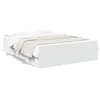 Image de vidaXL Cadre de lit avec tiroirs sans matelas blanc 120x200 cm