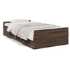 Image de vidaXL Cadre de lit et tiroirs chêne marron 75x190cm bois d'ingénierie