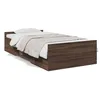 Image de vidaXL Cadre de lit avec tiroirs sans matelas chÃªne marron 75x190 cm