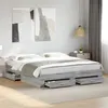Image de vidaXL Cadre de lit à tiroirs sonoma gris 180x200 cm bois d'ingénierie
