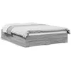 Image de vidaXL Cadre de lit avec tiroirs sans matelas sonoma gris 160x200 cm