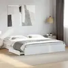 Image de vidaXL Cadre de lit avec tiroirs blanc 200x200 cm bois d'ingénierie