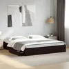 Image de vidaXL Cadre de lit avec tiroirs noir 200x200 cm bois d'ingénierie