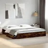 Image de vidaXL Cadre de lit et tiroirs chêne fumé 200x200 cm bois d'ingénierie