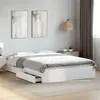 Image de vidaXL Cadre de lit avec tiroirs sans matelas blanc 160x200 cm3280643