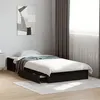 Image de vidaXL Cadre de lit avec tiroirs noir 90x190 cm bois d'ingénierie