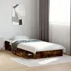 Image de vidaXL Cadre de lit et tiroirs chêne fumé 75x190 cm bois d'ingénierie