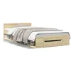 Image de Vidaxl Cadre De Lit Avec Tiroir Sans Matelas ChÃªne Sonoma 75x190 Cm