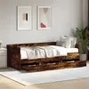 Image de vidaXL Lit de jour et tiroirs chêne fumé 100x200 cm bois d'ingénierie
