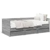 Image de vidaXL Lit de jour avec tiroirs sans matelas sonoma gris 100x200 cm