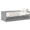 Image de vidaXL Lit de jour avec tiroirs sans matelas sonoma gris 90x200 cm