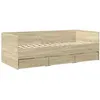 Image de vidaXL Lit de jour avec tiroirs sans matelas chêne sonoma 75x190 cm3280834