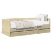Image de vidaXL Vidaxl Lit De Jour Avec Tiroirs Sans Matelas Chêne Sonoma 75x190 Cm