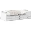 Image de vidaXL Lit de jour avec tiroirs sans matelas blanc 90x190 cm