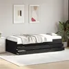 Image de vidaXL Lit de jour avec tiroirs noir 75x190 cm bois d'ingénierie