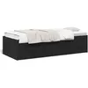 Image de vidaXL Lit de jour avec tiroirs sans matelas noir 75x190 cm