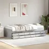 Image de vidaXL Lit de jour avec tiroirs sans matelas gris béton 75x190 cm