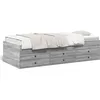 Image de vidaXL Vidaxl Lit De Jour Avec Tiroirs Sans Matelas Sonoma Gris 75x190 Cm