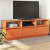 Image de vidaXL Meuble TV cire marron 140x37x50 cm bois pin massif847122