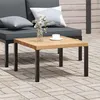 Image de vidaXL Table basse de jardin noir 65x65x40 cm aluminium4008573