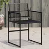 Image de vidaXL Chaises de jardin lot de 4 noir résine tressée4008578