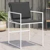 Image de vidaXL Chaises de jardin avec coussins lot de 4 blanc acier/textilène4008590
