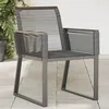 Image de Vidaxl Chaises De Jardin Lot De 4 Noir RÃ©sine TressÃ©e