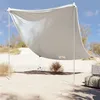 Image de vidaXL Auvent de plage avec ancres de sable gris 214x236 cm4008643