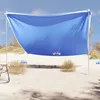 Image de Vidaxl Auvent De Plage Avec Ancres De Sable Bleu 304x300 Cm