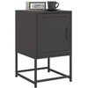 Image de vidaXL Tables de chevet 2 pcs noir 36x39x60,5 cm acier