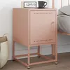 Image de vidaXL Table de chevet rose 36x39x60,5 cm acier846448