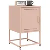 Image de vidaXL Tables de chevet 2 pcs rose 36x39x60,5 cm acier