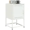 Image de vidaXL Tables de chevet 2 pcs blanc 36x39x60,5 cm acier846457