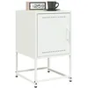 Image de vidaXL Tables de chevet 2 pcs blanc 36x39x60,5 cm acier