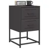 Image de vidaXL Tables de chevet 2 pcs noir 36x39x60,5 cm acier846459