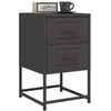 Image de vidaXL Tables de chevet 2 pcs noir 36x39x60,5 cm acier