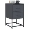 Image de vidaXL Tables de chevet 2 pcs anthracite 36x39x60,5 cm acier846463