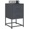 Image de vidaXL Tables de chevet 2 pcs anthracite 36x39x60,5 cm acier
