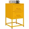 Image de vidaXL Tables de chevet 2 pcs jaune moutarde 36x39x60,5 cm acier846465