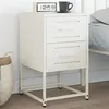 Image de vidaXL Table de chevet blanc 36x39x60,5 cm acier846468