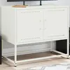 Image de vidaXL Meuble TV blanc 68,5x39x60,5 cm acier846475
