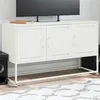 Image de vidaXL Meuble TV blanc 100,5x39x60,5 cm acier846481