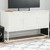 Image de vidaXL Meuble TV blanc 100,5x39x60,5 cm acier