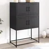 Image de vidaXL Vidaxl Buffet Noir 68,5x38,5x107 Cm Acier