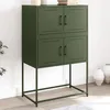 Image de vidaXL Vidaxl Buffet Vert Olive 68,5x38,5x107 Cm Acier