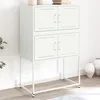 Image de vidaXL Buffet blanc 68,5x38,5x107 cm acier