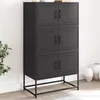 Image de vidaXL Buffet noir 68,5x38,5x123,5 cm acier846488